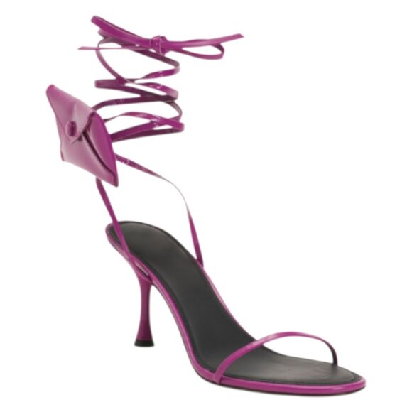 NEOUS Made In Italy Leather Mintaka Ankle Strap Mini Bag Heeled Sandals - Picture 1 of 3